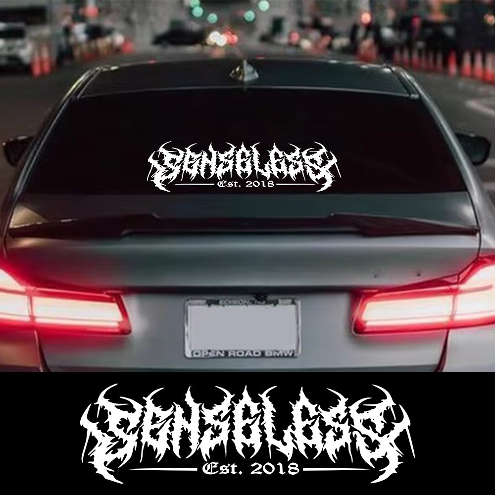 Car Window Banner Sticker Senseless Rear Windshield