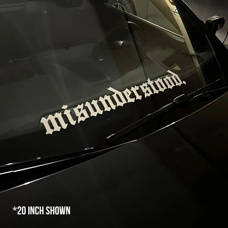 Misunderstood Decal Sticker Windshield