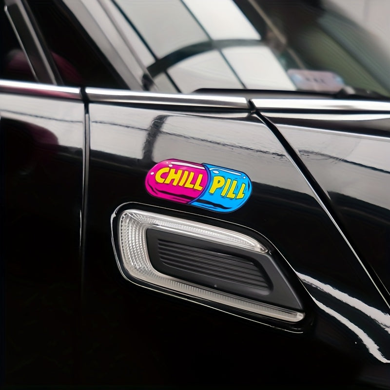 Blue And Red Chill Pill Sticker