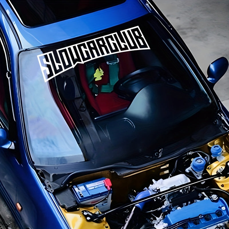 JDM "SLOW CAR CLUB" Decal Sticker Car Windshield sticker