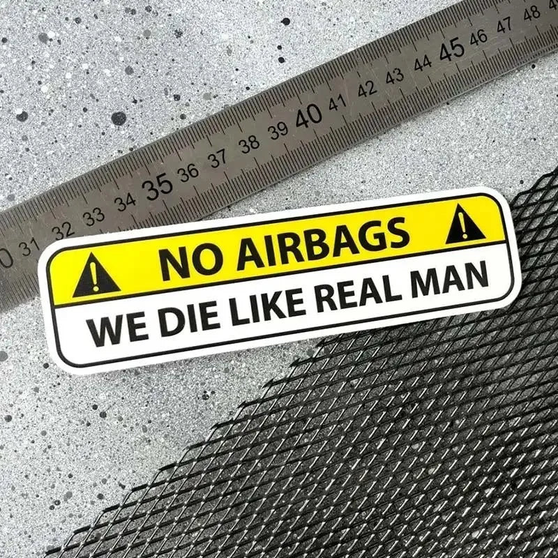 Cartoon Airbag Warning Decal Anime 2
