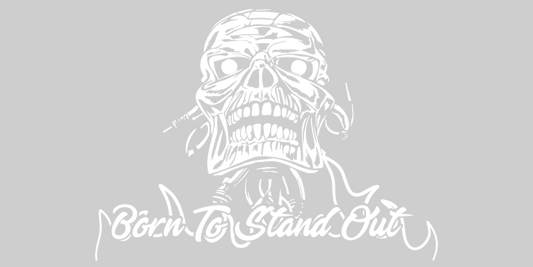 Born To Stand Out skull -Rear Windshield decal sticker