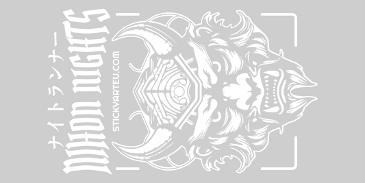 Nihon Nights Rear window decal Oni mask