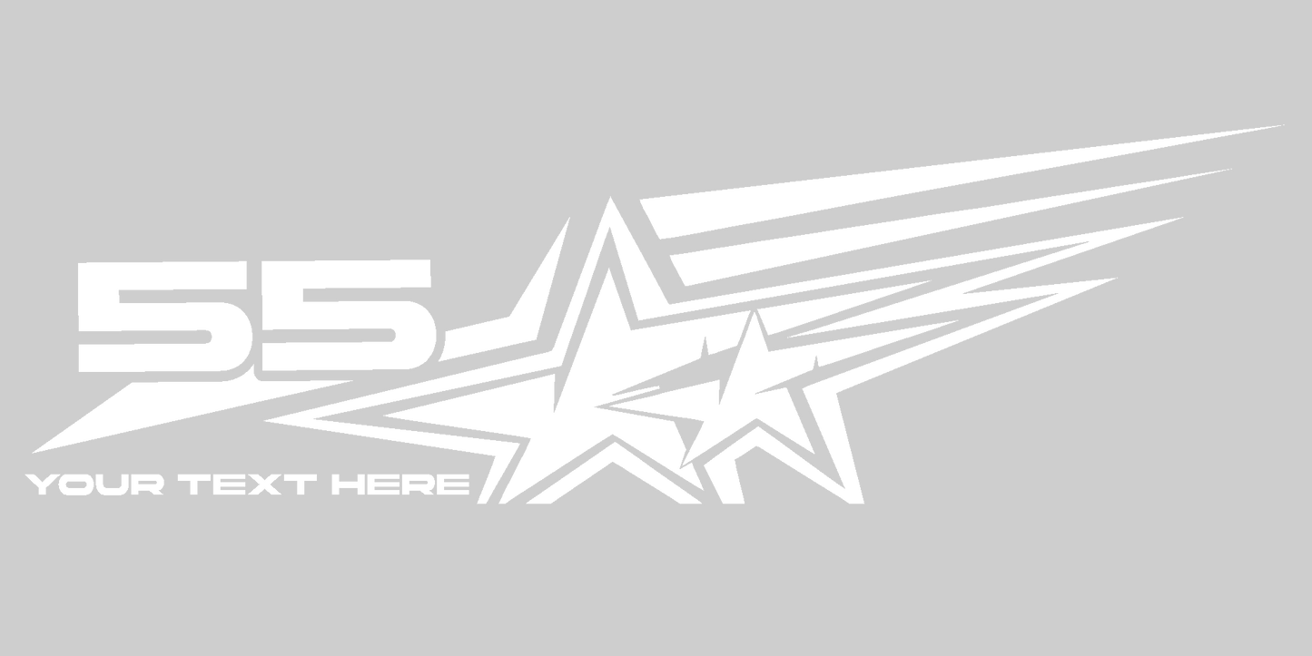 Car Stars Livery (Left And Right sides) - Custom Racing Number - Custom Text