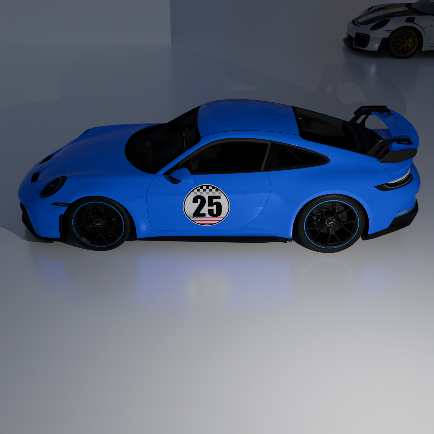 1x Racing Number America Flag (one)- customizable