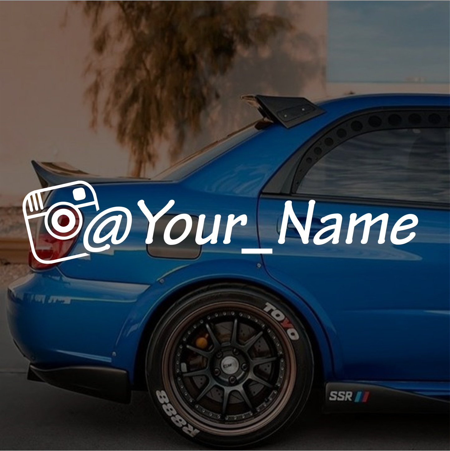 Instagram name decal