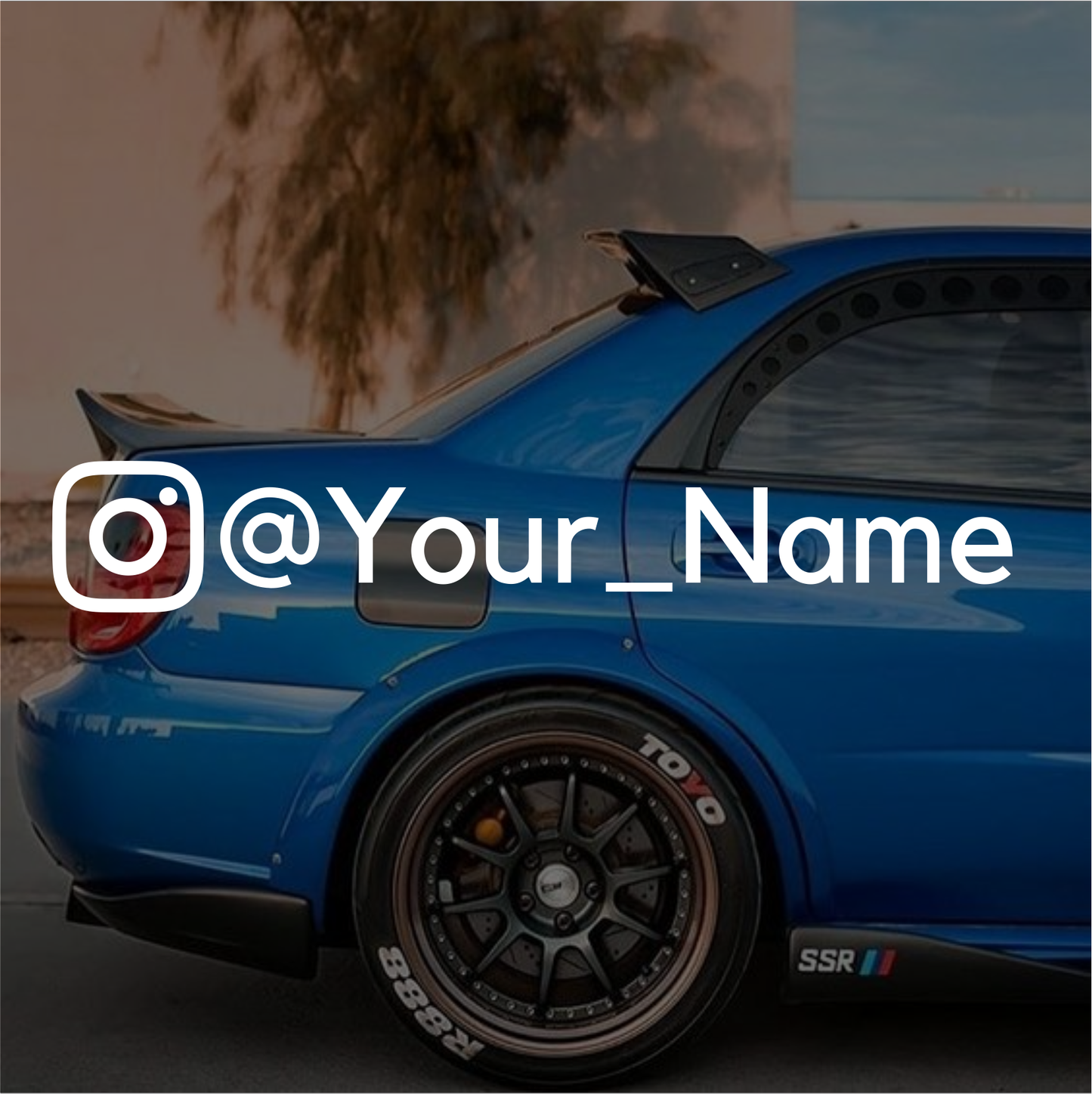 Instagram name decal