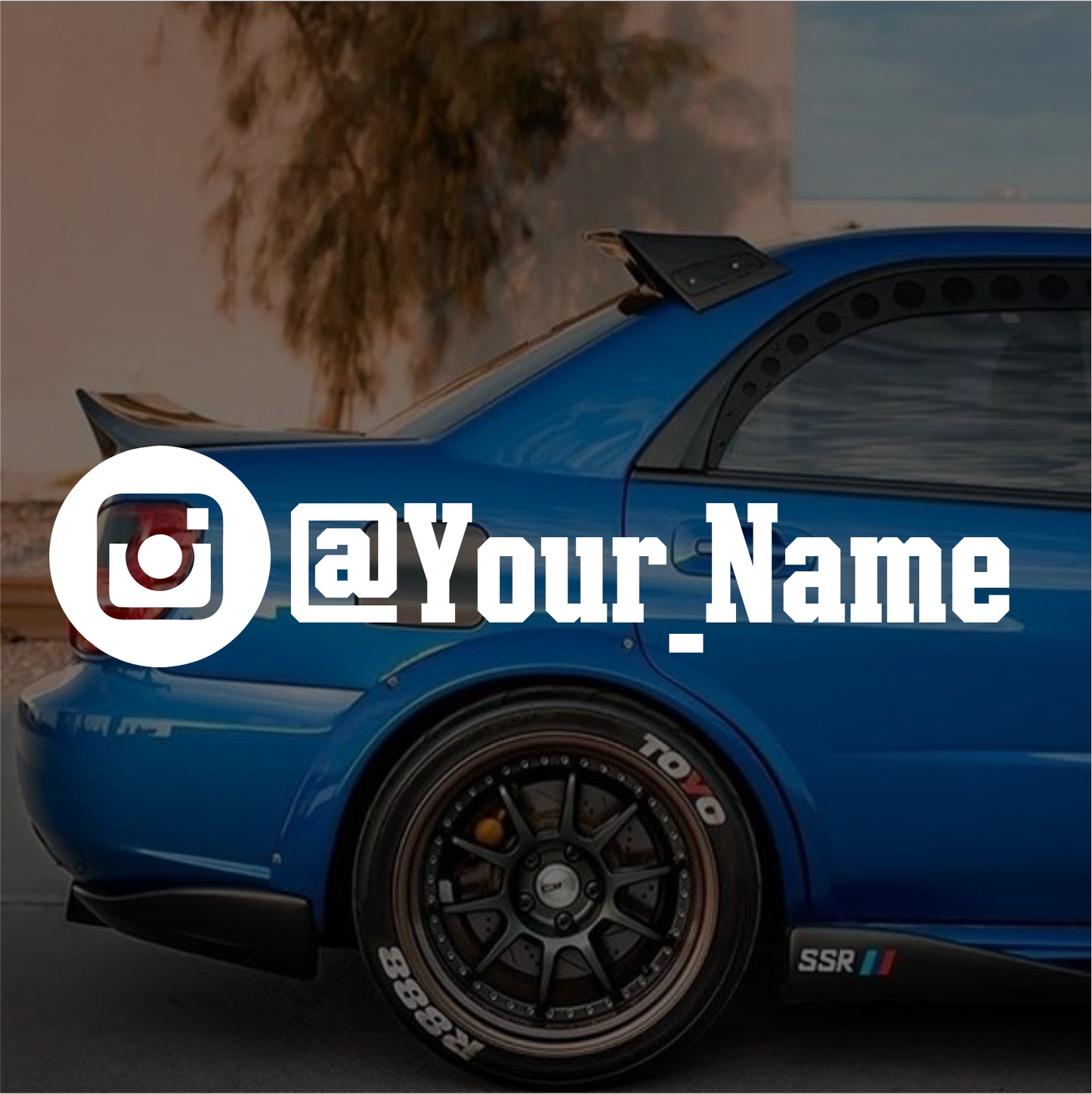 Instagram name decal