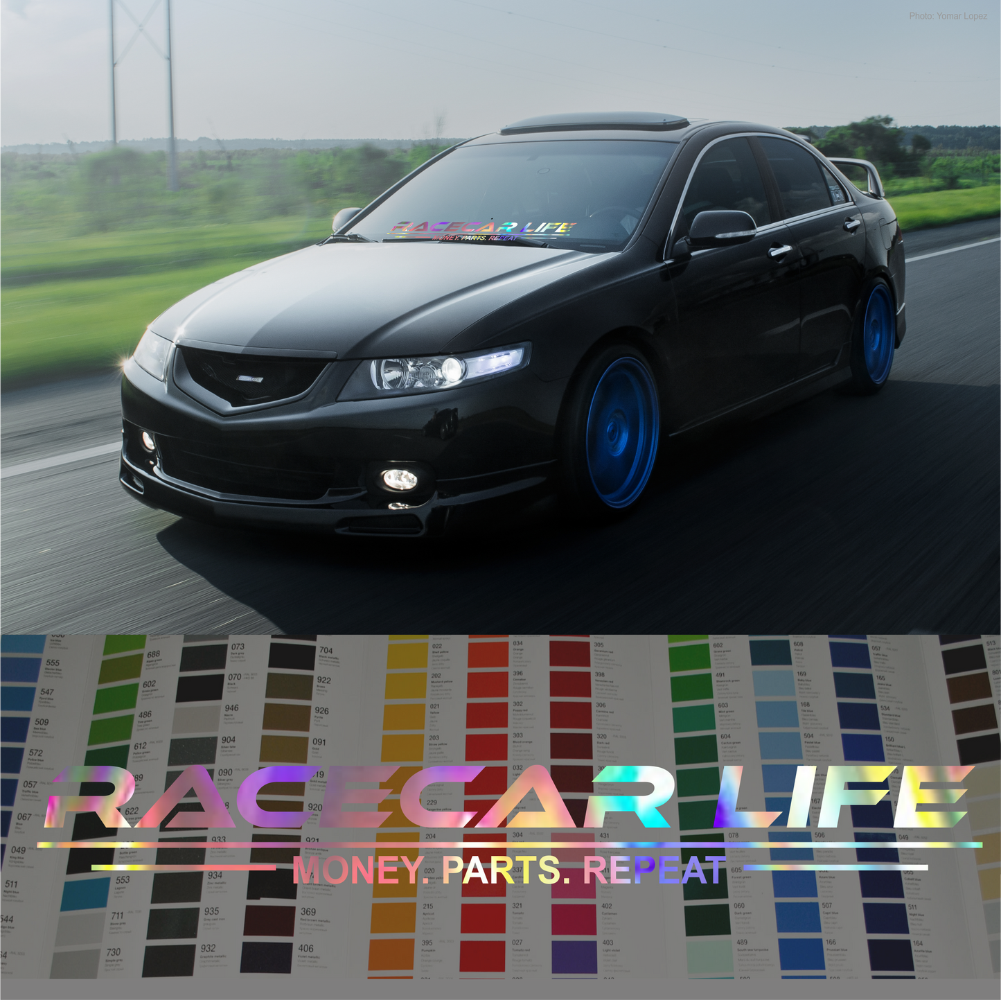 Autocollant Racecar Life