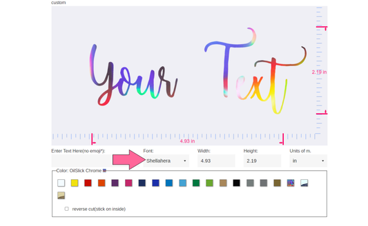 All StickyArtEu users can now upload fonts and easily apply them to custom text vinyl decals. (multilingual fonts supported)