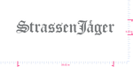 Text StrassenJäger Vinyl-Schriftzug-Aufkleber / 5,33 x 35,02 Zoll / Silbergrau /