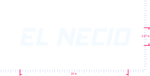 Text EL NECIO Vinyl-Aufkleber mit individuellem Schriftzug / 3,97 x 25 Zoll / Weiß /