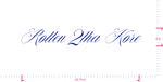 Text Rotten 2tha Kore Vinyl custom lettering decall/9 x 60.19 in/ Brilliant Blue /