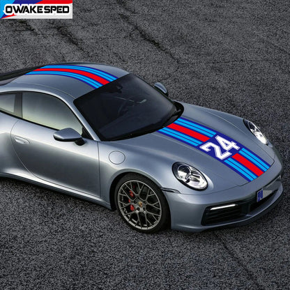 Universal fit Custom Retro Style Martini Racing Stripes