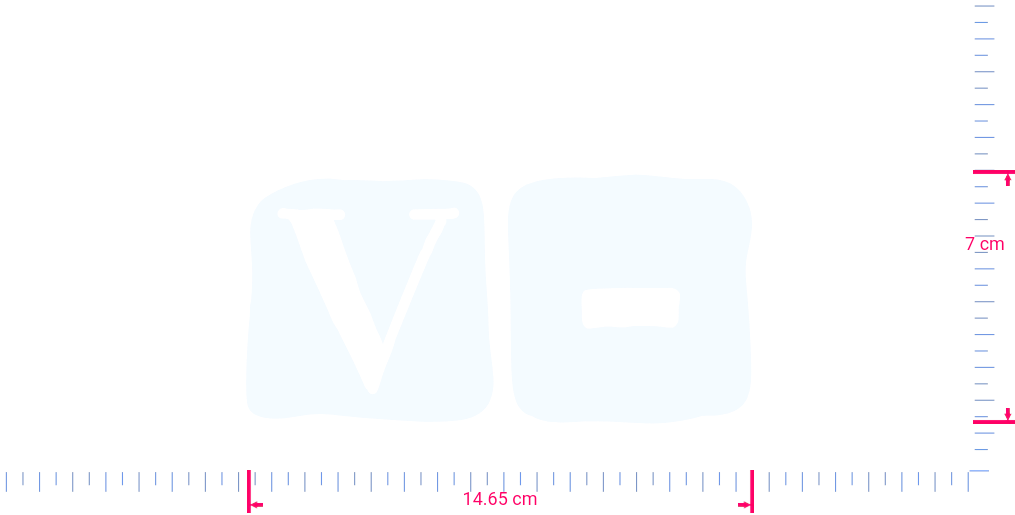 Text V- Vinyl custom lettering decall/7 x 14.65 cm/ White /