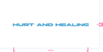 Text Hurt and Healing Vinyl-Schriftzug-Aufkleber/4,93 x 142 cm/ Eisblau/