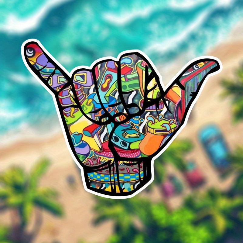 Hand Decal - Weatherproof Vinyl Sticker for Ca