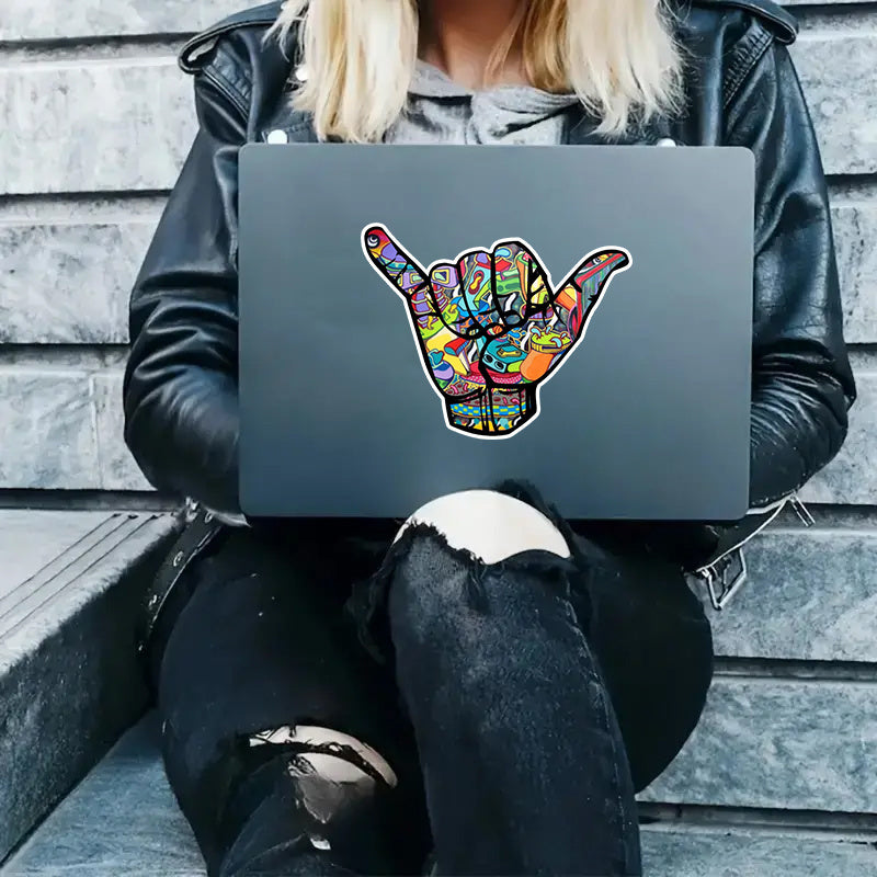 Hand Decal - Weatherproof Vinyl Sticker for Ca