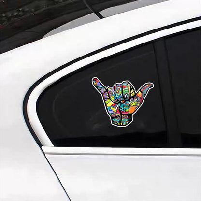 Hand Decal - Weatherproof Vinyl Sticker for Ca