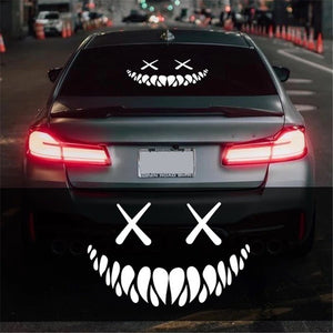 Demon Smiling Face Rear Windshield