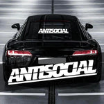 Antisocial Letter Car Stickers for Rear Window