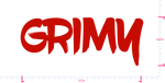 Text Grimy Vinyl individueller Schriftzug Aufkleber/4,8 x 12 in/ Rot /