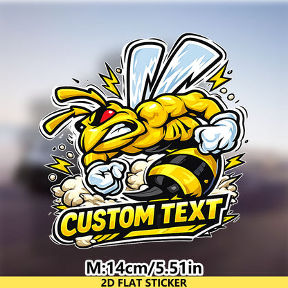 One Custom texy Muscular Hornet Sticker Made
