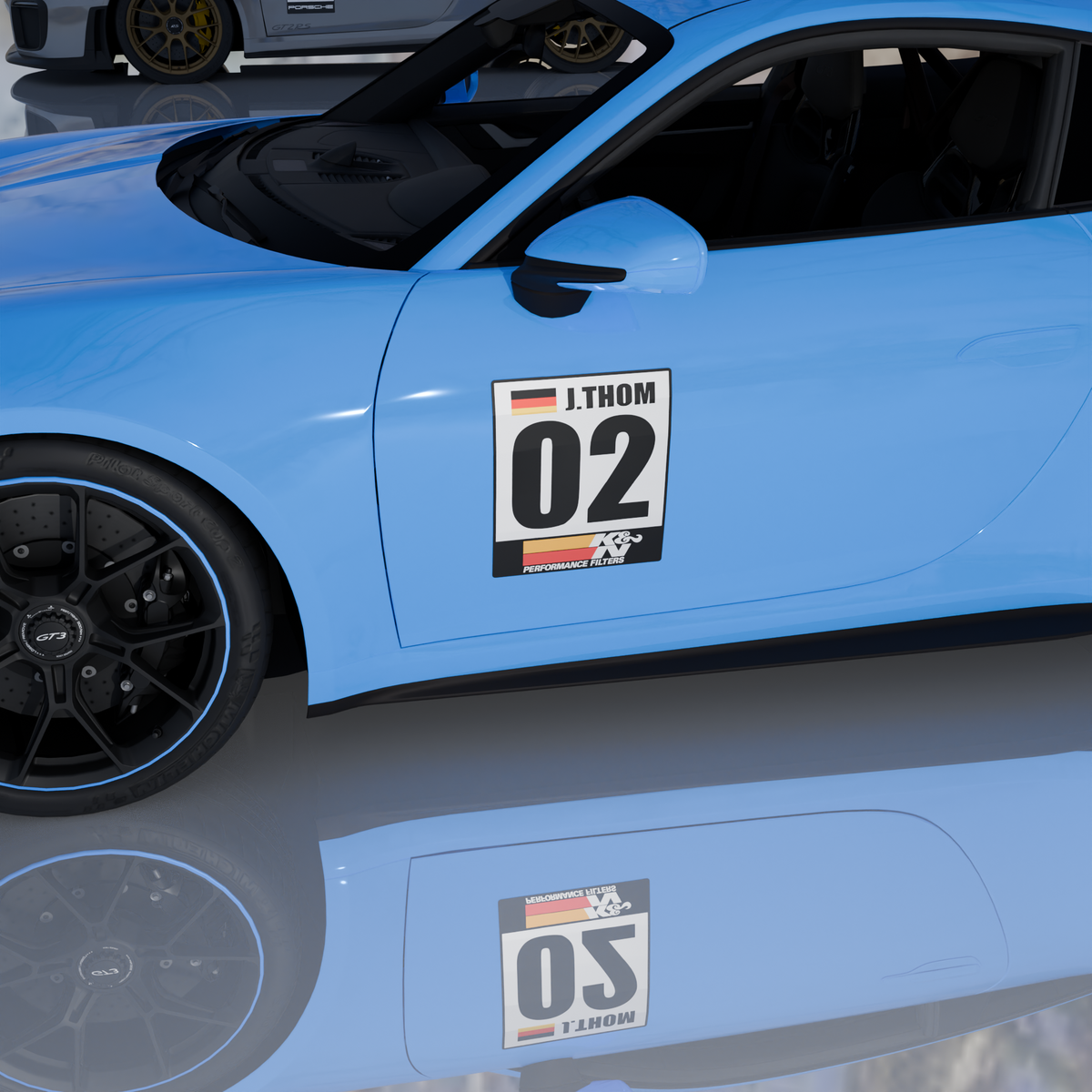 Custom Track Racing Number Set with Flag Name | Vinyl or Magnet – stickyart