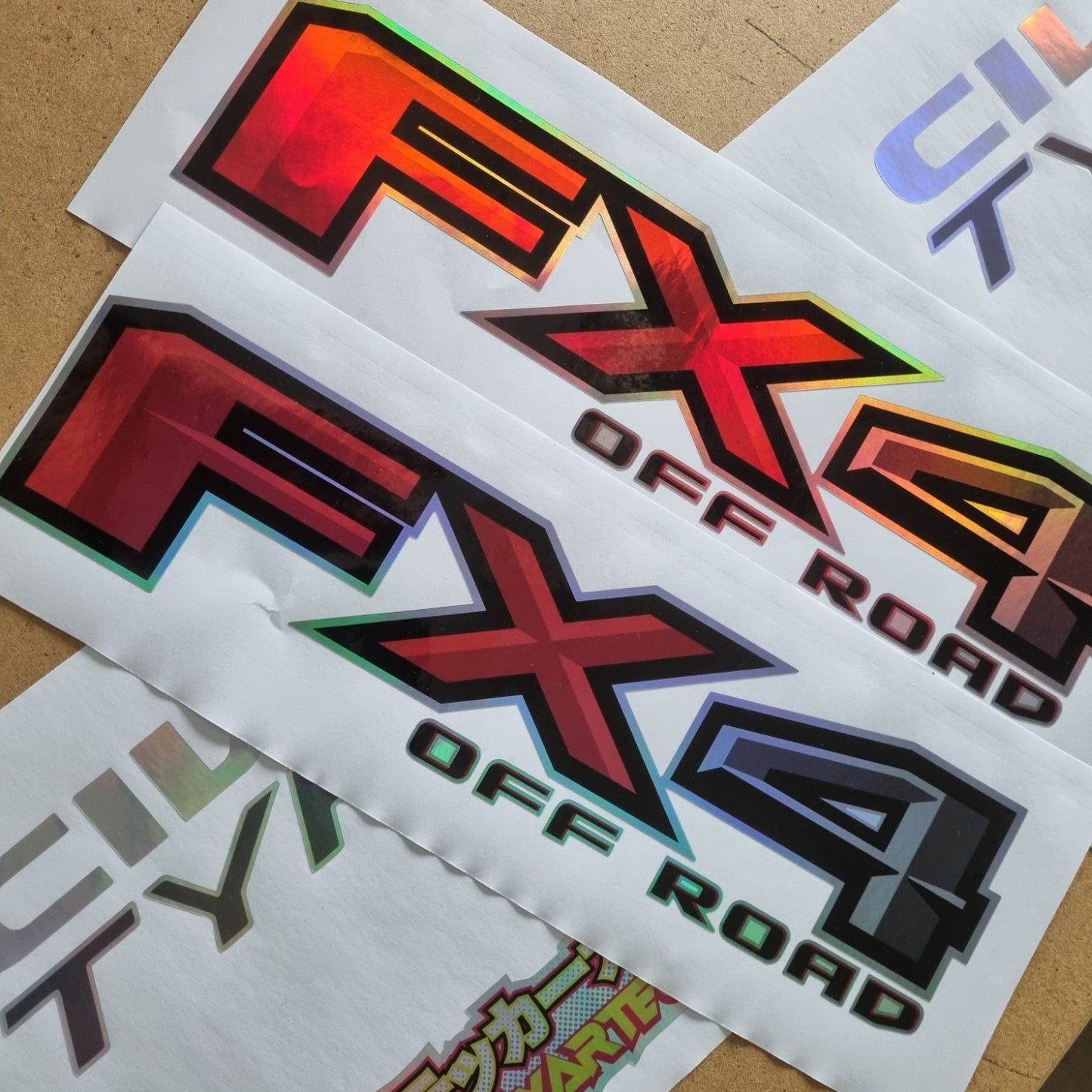 FX4 Offroad-Aufkleber, holografische Ersatzaufkleber (2er-Set) F150 Bedside F Truck Super Duty F250 F350 F450 (2015–2018)