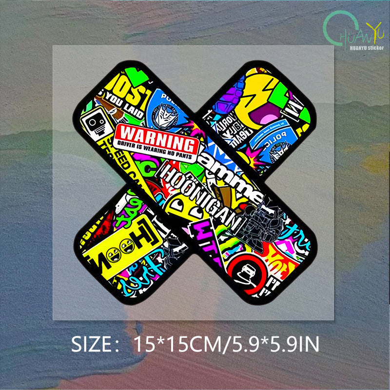 Bold Pattern Graffiti Bandage Design sticker