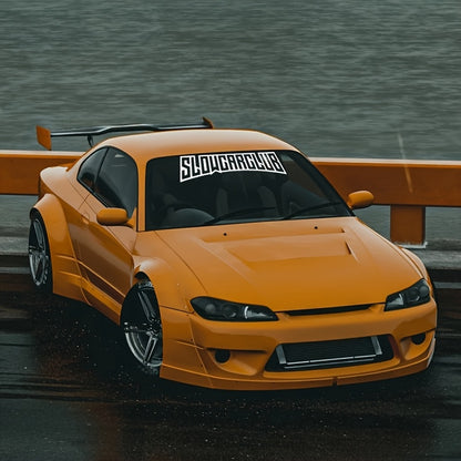 JDM "SLOW CAR CLUB" Decal Sticker Car Windshield sticker