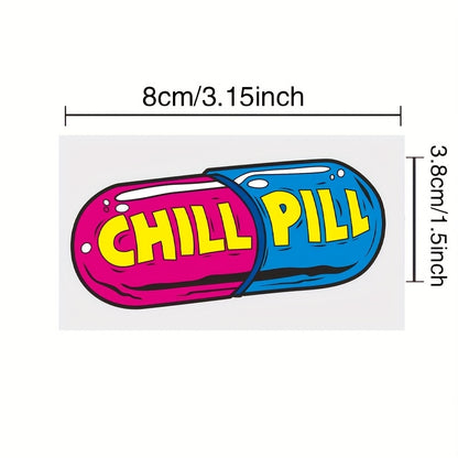 Blue And Red Chill Pill Sticker