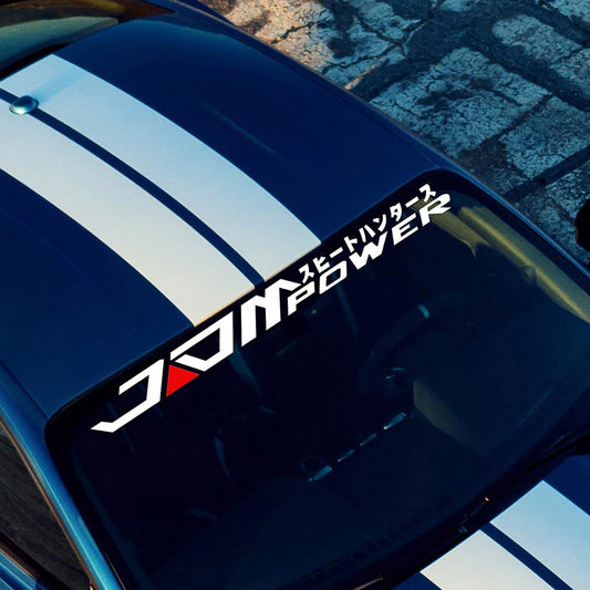 Autocollants décoratifs pour pare-brise de voiture JDM Power
