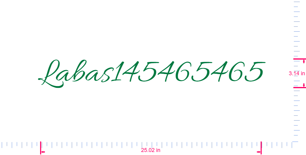 Text Labas145465465 Vinyl-Aufkleber mit individuellem Schriftzug/3,14 x 25,02 Zoll/ Grasgrün /
