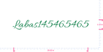 Text Labas145465465 Vinyl-Aufkleber mit individuellem Schriftzug/3,14 x 25,02 Zoll/ Grasgrün /