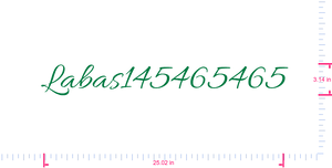 Text Labas145465465 Vinyl-Aufkleber mit individuellem Schriftzug/3,14 x 25,02 Zoll/ Grasgrün /