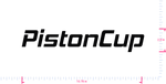 Text PistonCup Vinyl custom lettering decall/2.0 x 10.78 in/ Black /
