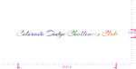 Text Colorado Dodge Challenges Club Vinyl-Aufkleber mit individuellem Schriftzug / 3,57 x 47,01 Zoll / OilSlick Chrome /