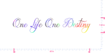 Text „One Life One Destiny“ Vinyl-Aufkleber mit individuellem Schriftzug/7,63 x 40 Zoll/ OilSlick Chrome /