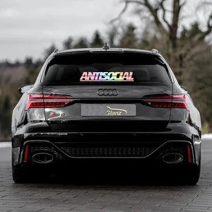 Antisocial Letter Car Stickers for Rear Window