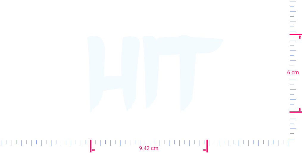 Text HIT Vinyl custom lettering decall/6 x 9.42 cm/ White /