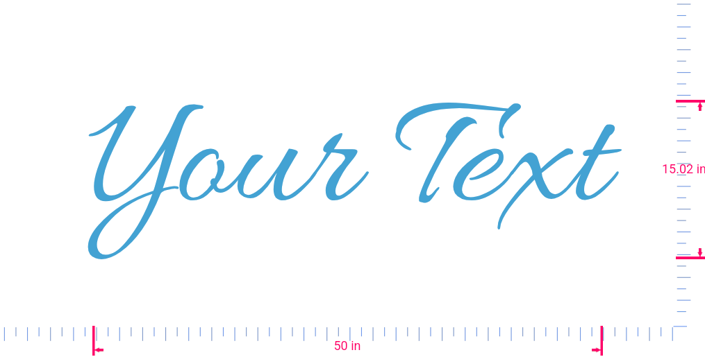 Text Your Text Vinyl custom lettering decall/15.02 x 50 in/ Ice Blue /