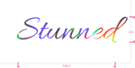 Text Stunned Vinyl-Aufkleber mit individuellem Schriftzug/1,4 x 5,52 Zoll/ OilSlick Chrome /