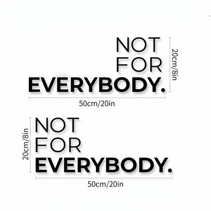 2 Sheets NOT FOR EVERYBOD Youngsters' Individual Modified Car Body Stickers