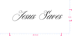 Text  Jesus Saves Vinyl custom lettering decall/6 x 28.13 cm/ Black /