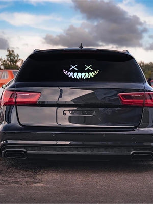 Demon Smiling Face Rear Windshield