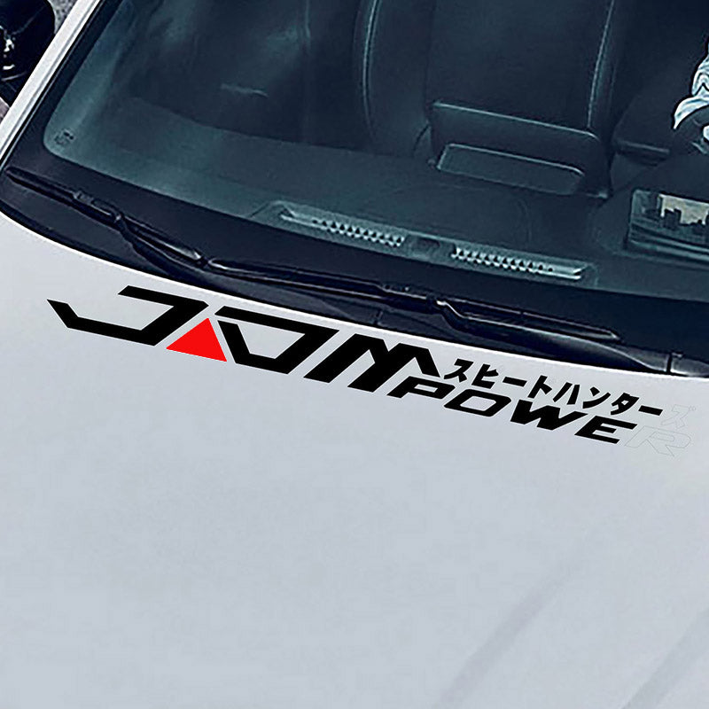 Autocollants décoratifs pour pare-brise de voiture JDM Power