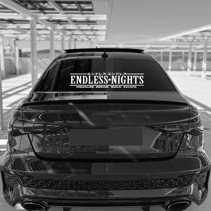 ENDLESS NIGHT JDM Car Window Decal Sticker