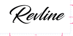 Text Revline Vinyl custom lettering decall/2.82 x 8 in/ Black /