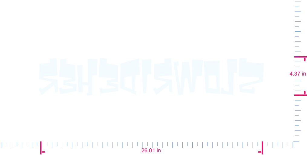 Text Slowrideher Vinyl-Aufkleber mit individuellem Schriftzug/4,37 x 26,01 Zoll/ Weiß /